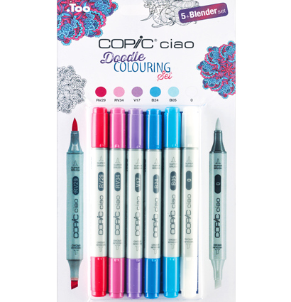 Copic Ciao 6 Doodle набор маркеров с блендером в пластиковом блистере (дудлинг)