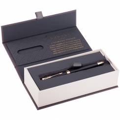 Ручка шариковая Parker Sonnet Matte Black GT Slim 1 мм черные чернила, подарочная упаковка