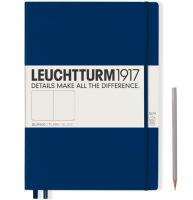Записная книжка Leuchtturm «Master Slim» A4+ нелинованная темно-синяя 123 стр.