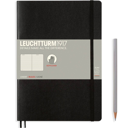 Записная книжка Leuchtturm «Composition» В5 в линейку черная 123 стр.