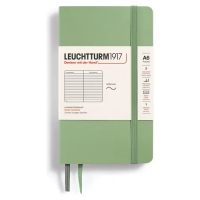 Записная книжка Leuchtturm «Pocket» A6 в линейку пастельный зеленый 123 стр.