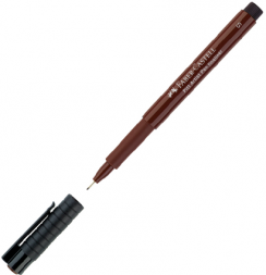 Линер капиллярный Faber-Castell Pitt Artist Pen цвета сепия, перо M - 0.7 мм