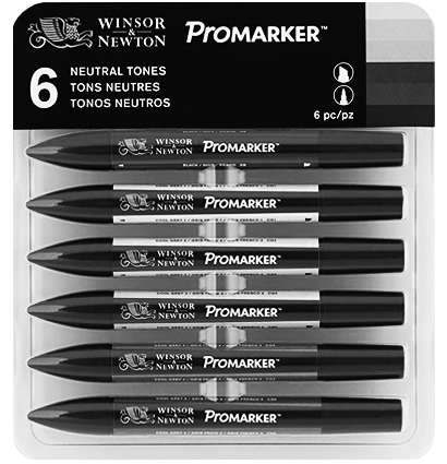 Promarker набор спиртовых маркеров 6 Neutral Tones (нейтральные серые)