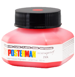 Чернила ZIG Kuretake Posterman Ink 020 розовые универсальные покрывные 60 мл