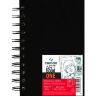 Скетчбук для зарисовок Canson Art Book One черный на пружине А6 / 80 листов / 100 гм купить в художественном магазине Скетчинг ПРО с доставкой по РФ и СНГ