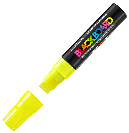 Маркер меловой Blackboard Jumbo Marker для любых поверхностей желтый 15 мм