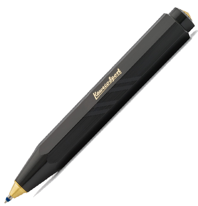 Ручка шариковая Kaweco Classic Sport Guilloche Black 1 мм пластик черная с орнаментом
