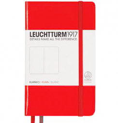 Записная книжка Leuchtturm «Pocket» A6 нелинованная красная 187 стр.