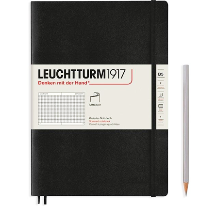 Записная книжка Leuchtturm «Composition» В5 в клетку черная 123 стр.