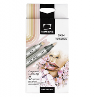 Набор 6 спиртовых маркеров "Телесные" Малевичъ Graf'Art Brush