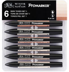 Winsor & Newton Promarker Set of 6 Skin Tones #1