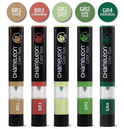 Набор цветовых блендеров Chameleon Color Tops Nature Tones 5 для добавления цвета к маркеру