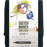 Скетчбокс "Летний пленэр" маркеры Sketchmarker Brush 12, карандаши Cretacolor, скетчбук и стикеры купить в магазине маркеров Скетчинг Про с доставкой по всему миру