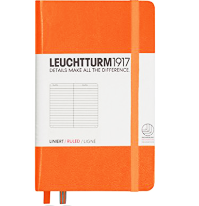 Записная книжка Leuchtturm «Pocket» A6 в линейку оранжевая 187 стр.