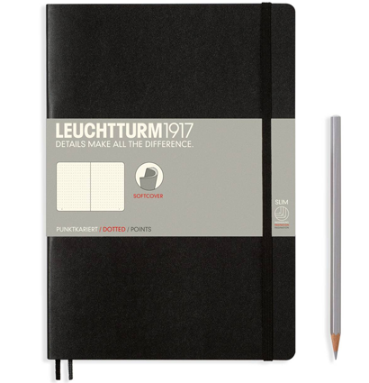 Записная книжка Leuchtturm «Composition» В5 в точку черная 123 стр.