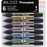 Promarker набор спиртовых маркеров 6 Pastel Tones (пастельные) - Промаркер Winsor Newton купить в магазине маркеров и товаров для рисования ПРОСКЕТЧИНГ