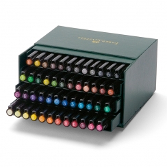 Набор маркеров Pitt Artist Pen Brush Faber Castell 48 цветов в кожаном кейсе