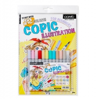 Набор маркеров COPIC CIAO 12 Manga Illustration с кистью (+ Комикс манга иллюстрация)