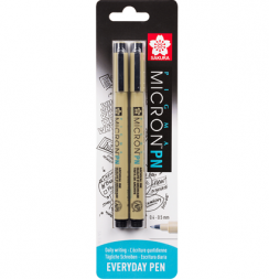 Набор капиллярных ручек Sakura Pigma Micron PN черные 2 штуки