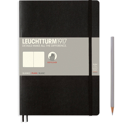 Записная книжка Leuchtturm «Composition» В5 нелинованная черная 123 стр.
