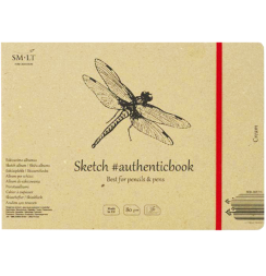 Скетчбук SMLT Cream Authentic Book с кремовой бумагой 24.5x17.7 см / 36 листов / 80 гм