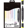 Набор маркеров для скетчей Graph'It Classic Pastel 12 штук (пастельные оттенки) купить в магазине маркеров и скетчбуков Проскетчинг с доставкой по РФ и СНГ