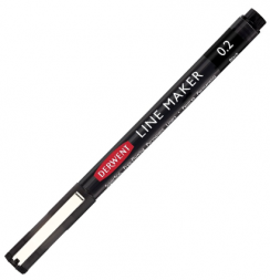Капиллярный черный линер Derwent Line Maker