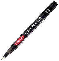 Капиллярный черный линер Derwent Line Maker