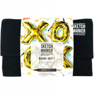 Набор 24 маркера Sketchmarker Brush Pro "Базовый 1" в пенале