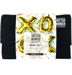Набор 24 маркера Sketchmarker Brush Pro "Базовый 1" в пенале
