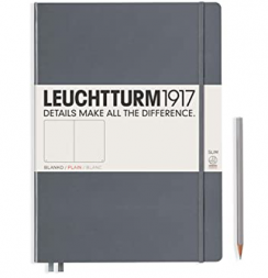 Записная книжка Leuchtturm «Master Slim» A4+ нелинованная глубокий серый 123 стр.