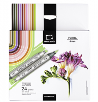 Набор 24 спиртовых маркера "Флора" Малевичъ Graf'Art Brush
