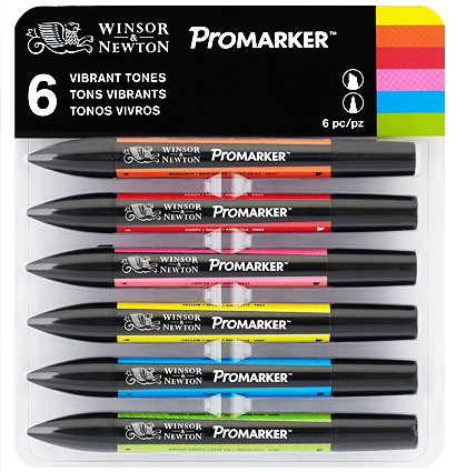 Promarker набор спиртовых маркеров 6 Vibrant Tones (яркие)