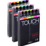 Наборы маркеров для скетчинга Touch Twin 18 цветов (основные + пастель + флюр) купить в магазине маркеров Скетчинг Про