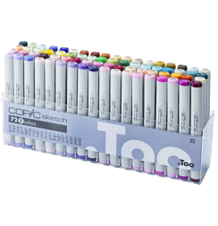 Набор маркеров COPIC SKETCH 72 E с кистью
