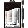 Набор маркеров для скетчей Graph'It Classic Mix Grey 12 штук (серые оттенки) купить в фирменном магазине маркеров Проскетчинг с доставкой по РФ и СНГ