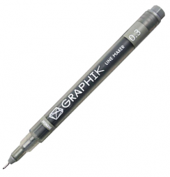 Капиллярный линер Derwent Graphik Line Maker серый графит