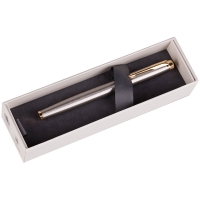 Ручка перьевая Parker IM Brushed Metal GT синяя 0,8 мм в подарочной упаковке