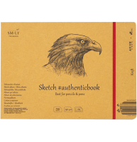 Скетчбук SMLT Kraft Authentic Book с крафтовой бумагой 24.5x17.8 см / 24 листа / 90 гм