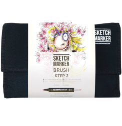 Набор 24 маркера Sketchmarker Brush Pro "Шаг 2" в пенале