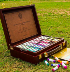 Пастель Mungyo Gallery Handmade Soft Pastel 200 цветов сухая круглая в деревянном кейсе