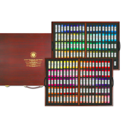 Пастель Mungyo Gallery Handmade Soft Pastel 200 цветов сухая круглая в деревянном кейсе