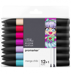 Набор маркеров Promarker Winsor&Newton Manga Chibi 12+1 манга стиль
