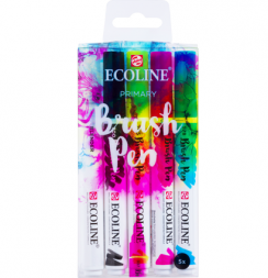 Акварельные маркеры Ecoline Brush Pen в наборе 5 Primary основные цвета
