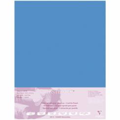 Бархатная бумага для пастели Pastelmat ClaireFontaine синяя пачка 50х70 см / 5 листов / 360 гм