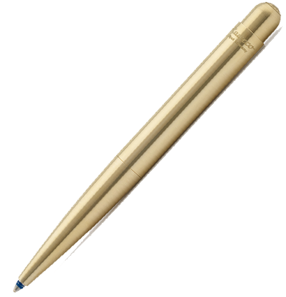 Ручка шариковая Kaweco Liliput Eco Brass 1 мм латунь в футляре золотая