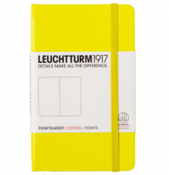 Записная книжка Leuchtturm «Pocket» A6 в точку лимонная 187 стр.