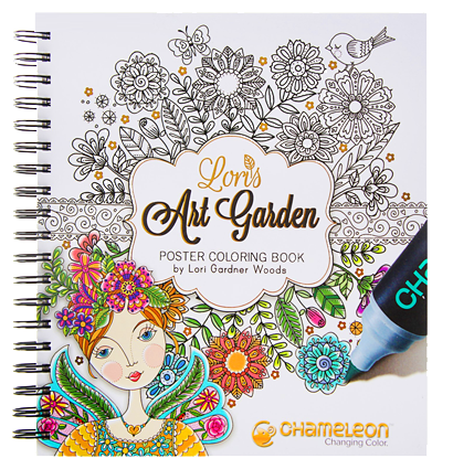 Раскраска-альбом Art Garden - Chameleon Posting Coloring Book на пружине
