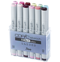 Набор маркеров COPIC SKETCH 12 EX-1 с кистью