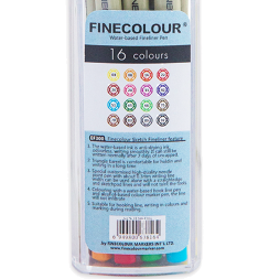 Набор капиллярных линеров для скетчей Finecolour Liner 16 цветов в пенале